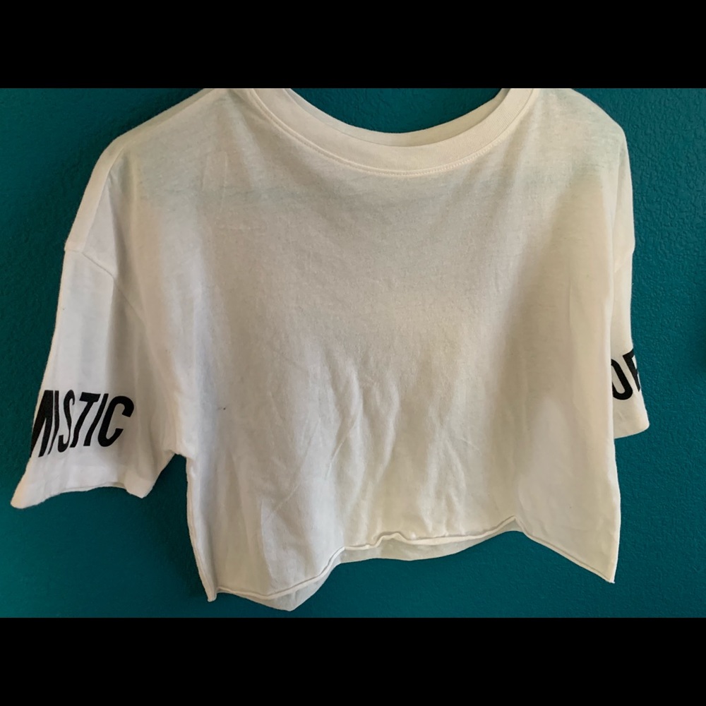 white crop top